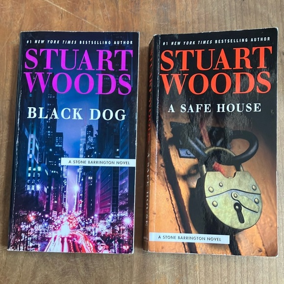 Books: Stuart Woods 2 novel Set - Black Dog & A Safe House - Picture 1 of 8